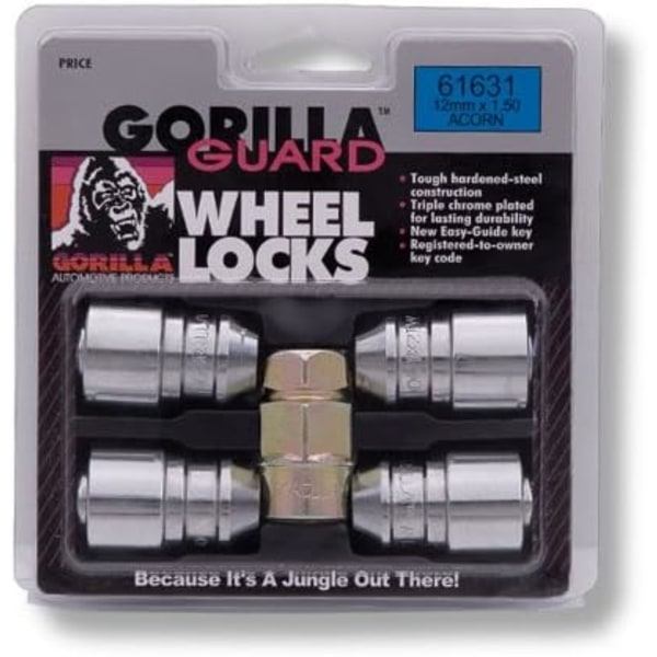 Gorilla Automotive 61631 Acorn Gorilla Guard Locks (12 mm x 1,50 trådstorlek) - paket med 4 12-mm X 1.50