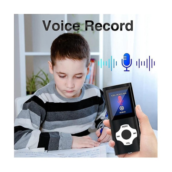 Mp3-musikspelare med Bluetooth 5.0, bärbar Hifi-musikspelare /video/fotovisare/e-bokspelare (b null none
