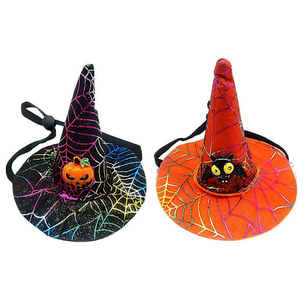 2 st Halloween Mode Högkvalitativ Dekorativ Hatt för Husdjur, Snygg Hatt, Halloween Kostym för Husdjur null none