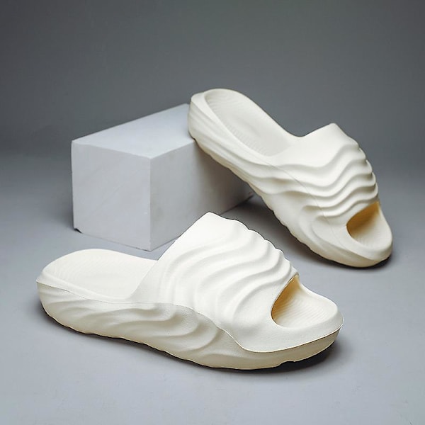 Strandtofflor för män Modesandaler Utomhus Halkfria inomhusskor 3B3069 Beige 41-42