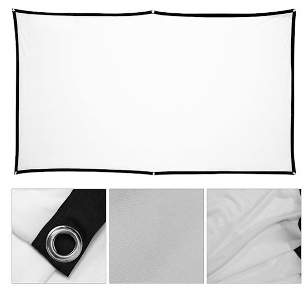 Sinknap H100a projektionsduk Anti-light High Clarity Polyester 16 9 100 tum projektorgardin för klassrum White none