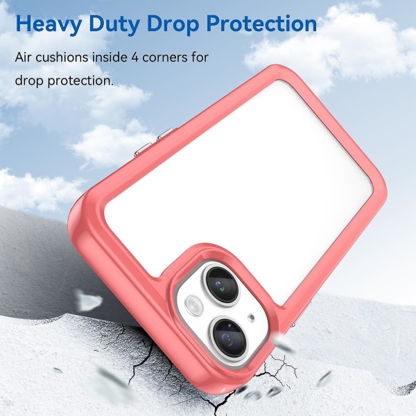 Akryl + TPU phone case för iPhone 15 Plus Red