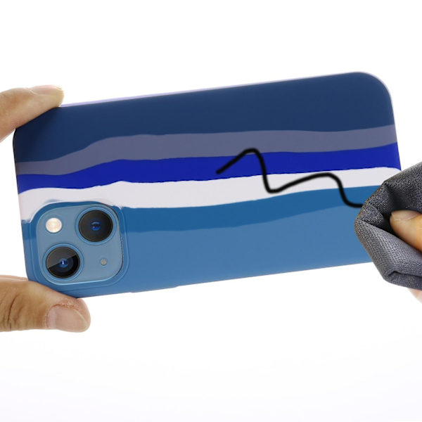 Rainbow Liquid Case för iPhone 15 Blue