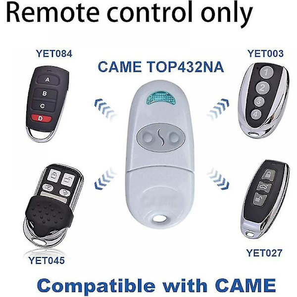 Telecommande D'origine Came Top432na- Frquence De Code Fixe 433,92 Mhz Thsidne null none