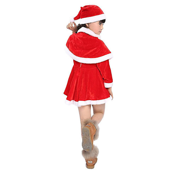 3-8 år julfest Barn Pojkar Flickor Jultomte Cosplay Kostym Outfit Tmall 5-6Years Boys