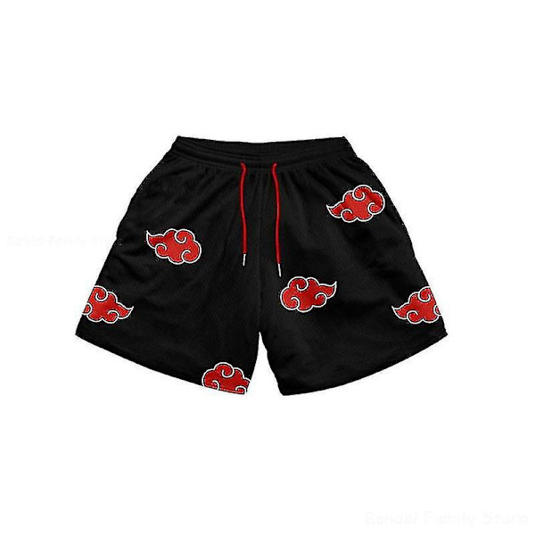 Naruto Akatsuki Herr Korta Byxor Sommar Casual Anime Andas Beach Shorts Träningsbyxor Löpning Fitness Byxor Present Akatsuki 5 L