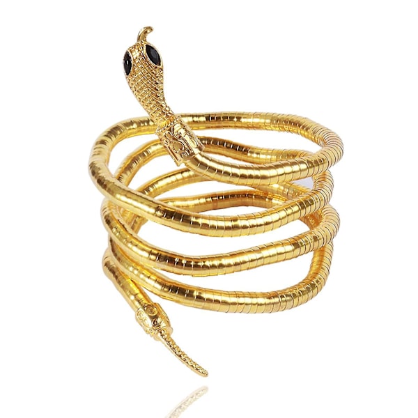 Ladies Flexibelt Snake Armband Böjbart Snake Armband, Halsband Guld Gold