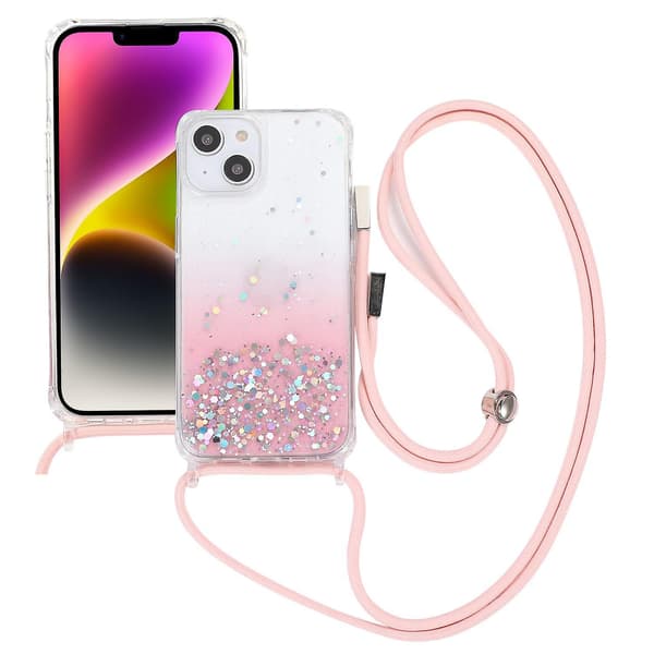 Epoxy TPU akryl phone case för iPhone 15 Pink