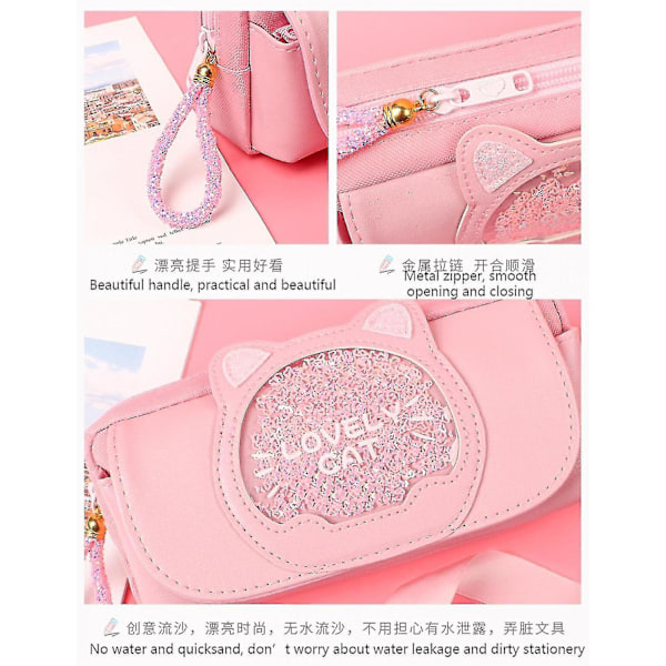 Shxx Saytay pennfodral case koreansk canvas brevpapper Quicksand söt brevpapper box Creati null none