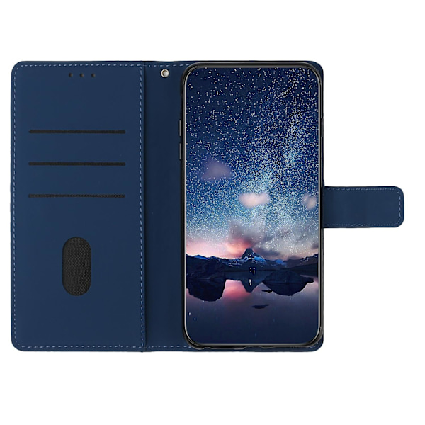 Diamantpräglat case för iPhone 15 Pro Dark blue