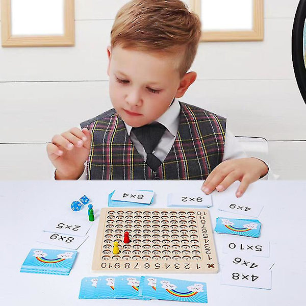 Multiplikation Brädspel Matematisk räknebordsspel med tärningar och blixtkort Leksakspresenter för tidig utbildning (1 set) null none