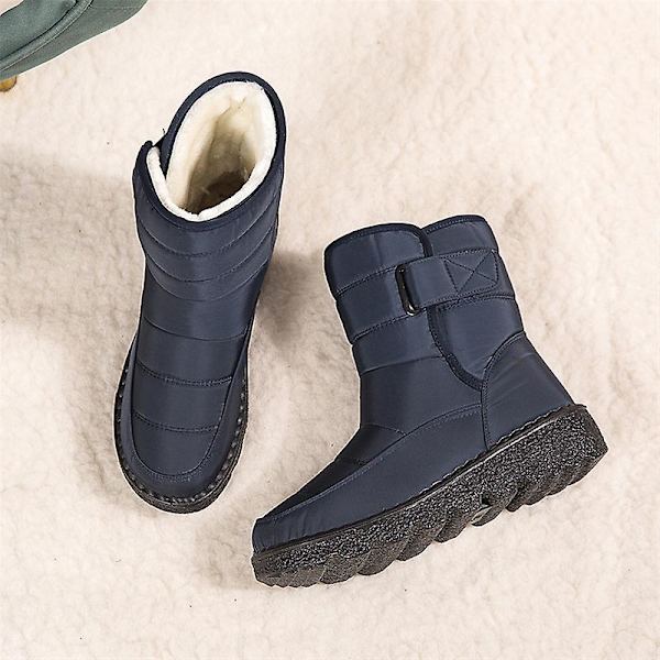 Dam vintersnöskor Vattentåliga skor Anti-halk Casual Lätt vandringskänga Xd-889 Blue 41