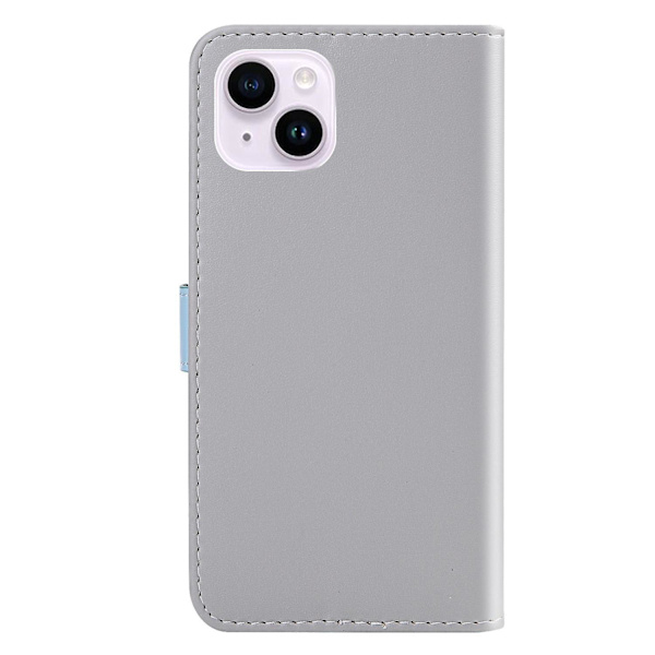 Trefärgat PU- case för iPhone 15 Plus Grey