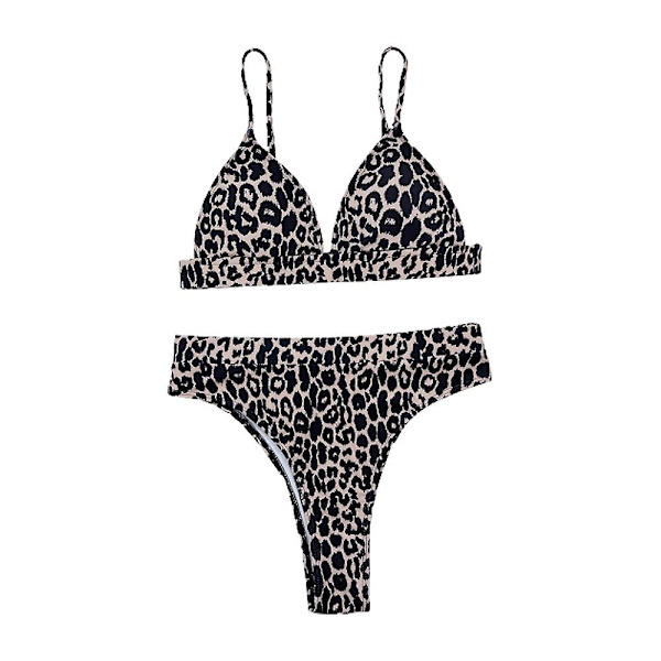 Summer Beach Baddräkt Baddräkt Dam Baddräkt Leopard Bikini Split Baddräkt