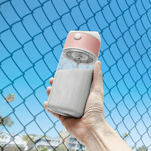 Elektrisk proteinshakerflaska, Bpa-fria läckagesäkra mixerflaskor för träning före träning, bärbara shakerkoppar Pink