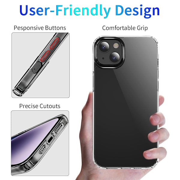 TPU skyddande phone case för iPhone 15 Plus null none