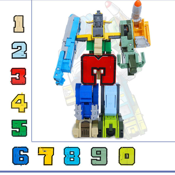 Goody 2806a Ny Goody Digital Deformation Robot King Kong Letter Deformation Montering Byggstenar Utbildningsleksaker för barn 10 Numbe null none