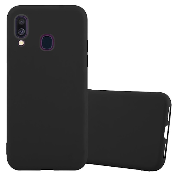 Samsung Galaxy A40 Hülle Handy Cover TPU- case - matta färger CANDY BLACK Galaxy A40