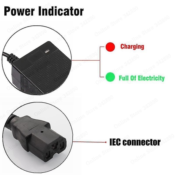 67,2v 2a litiumbatteriladdare för 60v litiumjonbatteri elcykelladdare med pc-kontakt Iec-kontakt AU