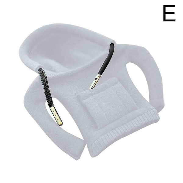 Mode Rolig Knop Hoodie Sweatshirt Cover Gear Shift Antisladd Skydda Biltillbehör White