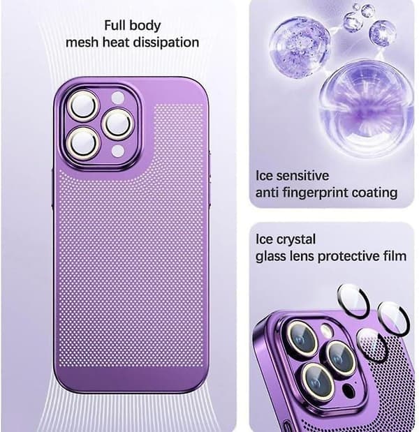 Kylande phone case för iPhone 15 Purple