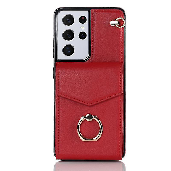 För Samsung Galaxy S22 5G Stöldskydd RFID-kortplats phone case(röd) null none