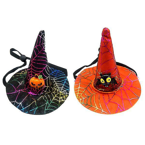 2 st Halloween Mode Högkvalitativ Dekorativ Hatt för Husdjur, Snygg Hatt, Halloween Kostym för Husdjur null none