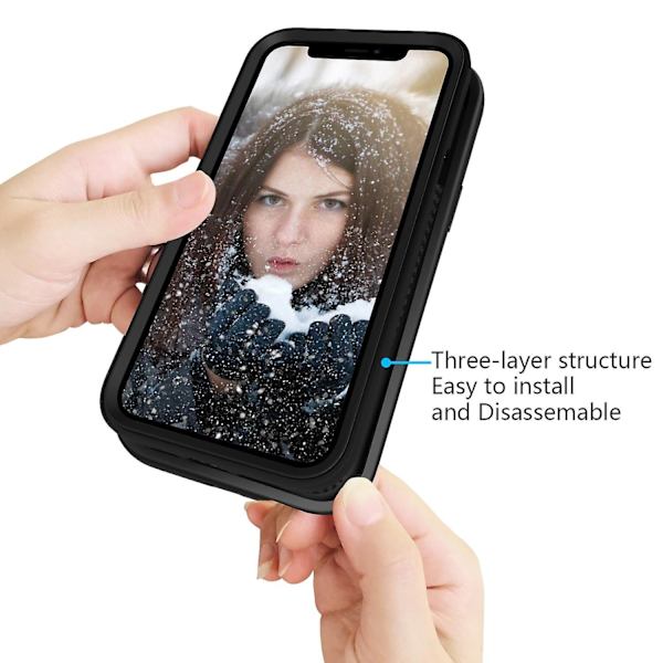 Silikon + PC- case för iPhone 15 Plus Black