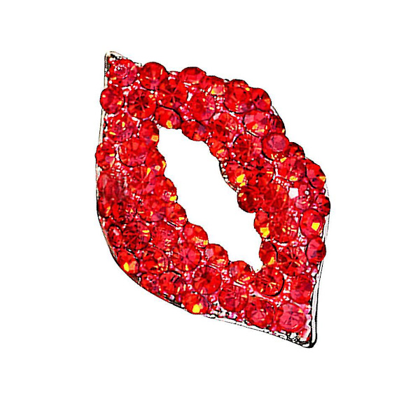 1 st Alloy Bröstnål Metall Brosch Scarf Brosch Pin Red 1.4X2.2X0.2cm