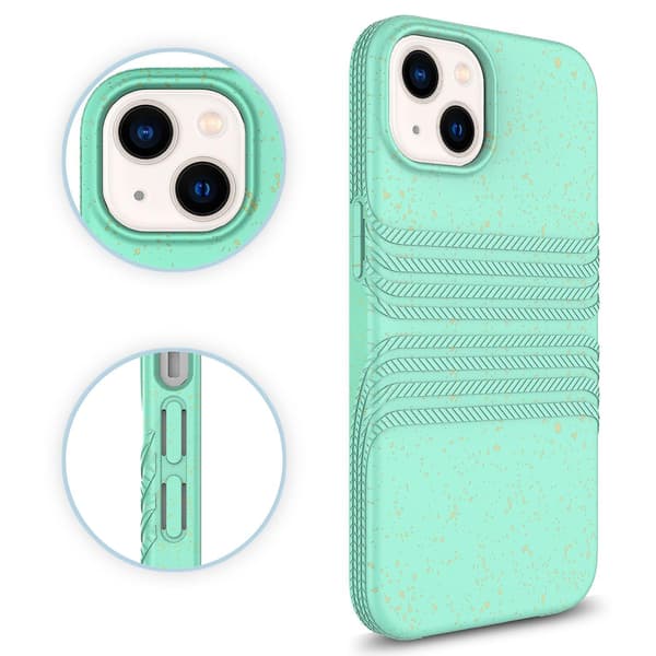 Wheat Straw TPU- case för iPhone 15 Dark green