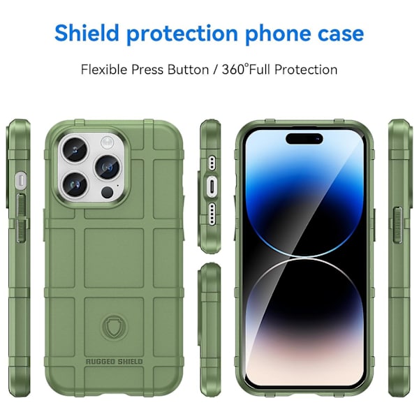 TPU phone case för iPhone 15 Pro Green