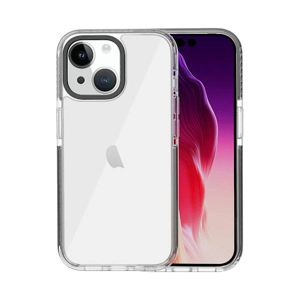 Transparent phone case för iPhone 15 Black