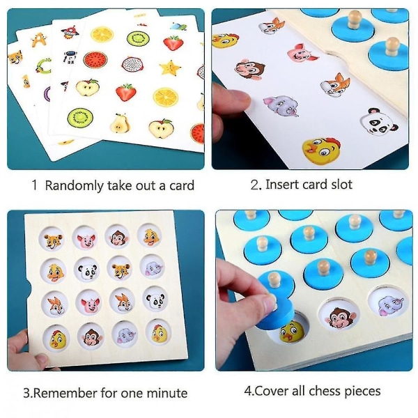 Yiyi Jigsaw Pussel Barn Träpussel Brädspel Instant Photo Memory Chess null none
