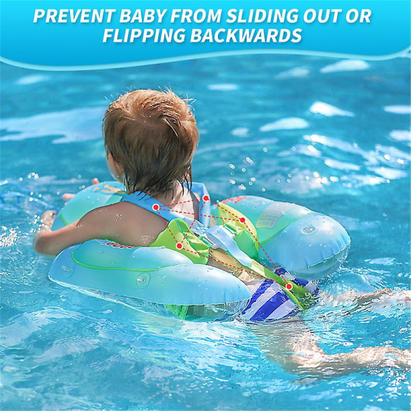 Baby Simning Uppblåsbar Flytande Simring Soltak Barnpool Sommarleksaker XL-6year