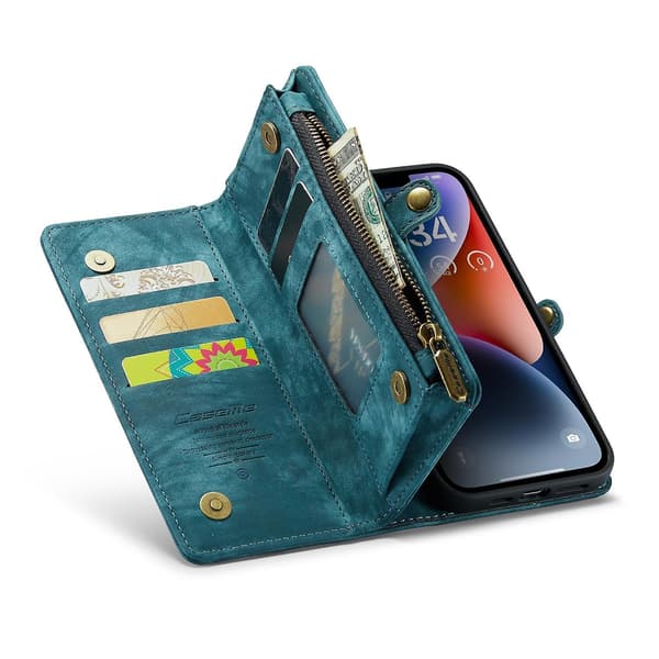 CaseMe 008 PU case för iPhone 15 Plus Blue