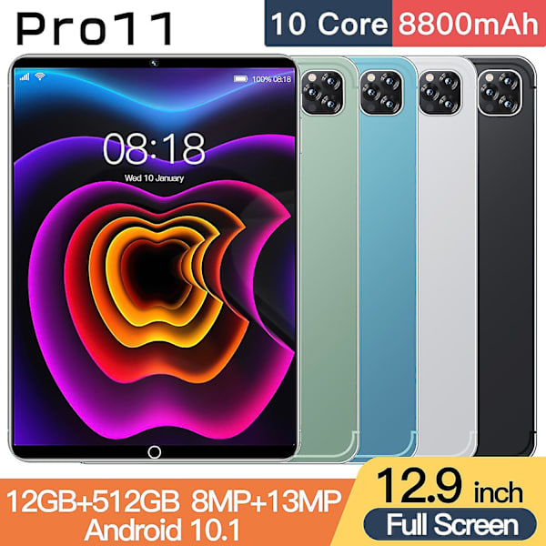 Pro11 12gbram + 512gbrom 12,9 tum Android OS 12.0 White