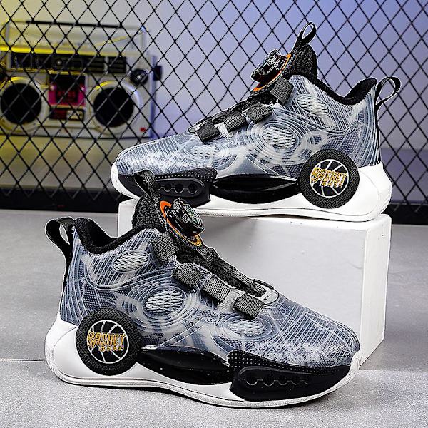 Barn Sneakers Pojkar Basketskor Halkfria Barn Sportskor 3Bzx2303 Black 30