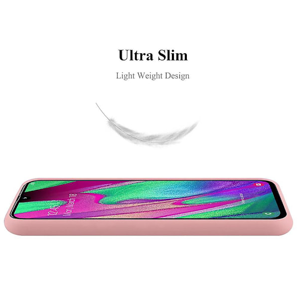 Samsung Galaxy A40 Hülle Handy Cover TPU- case - matta färger CANDY PINK Galaxy A40