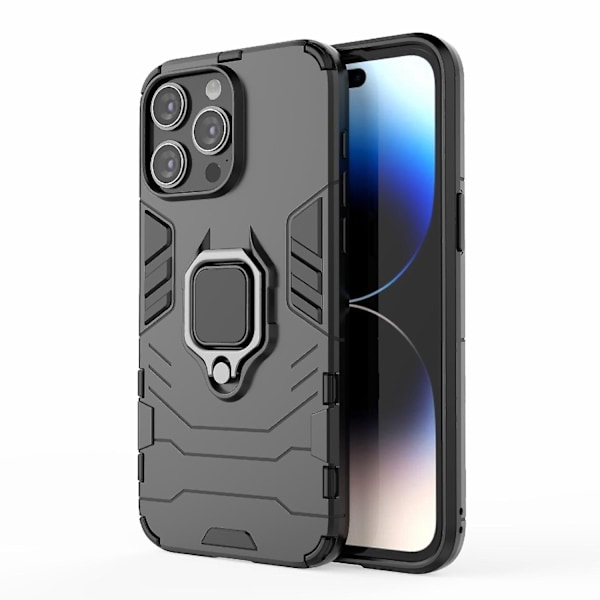 Stötsäker PC + TPU för iPhone 15 Pro Max Black