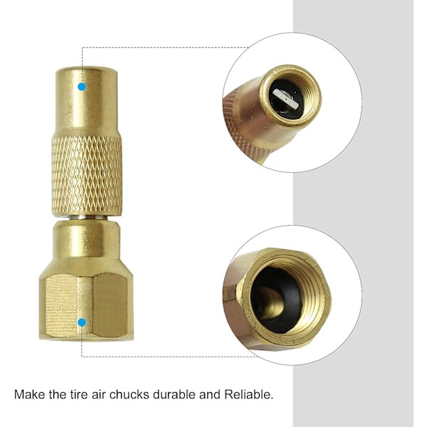 Air Chuck Twist-on, 2 ST Heavy Duty Tire Air Chuck Skruv på däck Air Chuck för däckinflatormätare kompressortillbehör