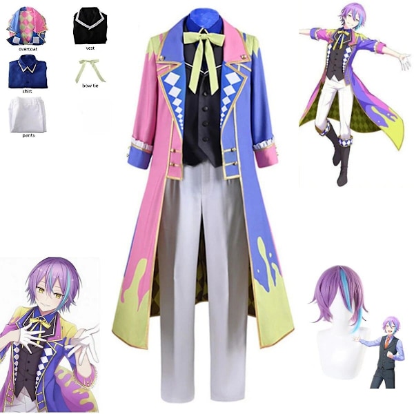 Färgscen Projekt Sekai Cosplay Kamishiro Rui Cosplay Fjäder Wonderland  Showtime Scen Halloween Manteln Kamishiro Peruk A2 XL