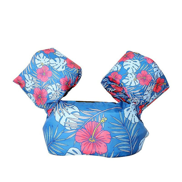 Baby Float Cartoon Arm Sleeve Flytväst Baddräkt Skum Säkerhet Simträning Flytande pool Float Simring Puddle Jumper Z tropical flowers