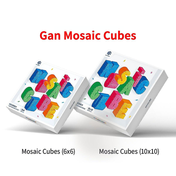 [funcube]gan Mosaic Cube 6x6x6 Pussel Cube Gan Mosaic Cube 10x10x10 Kreativ kub Mosaik Dekorativa målningar Kreativ byggnad null none
