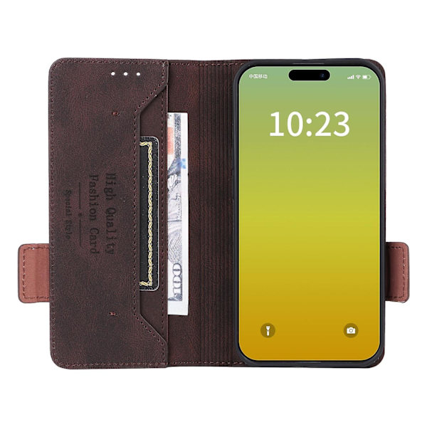 Phone case till iPhone 15 Plus Brown