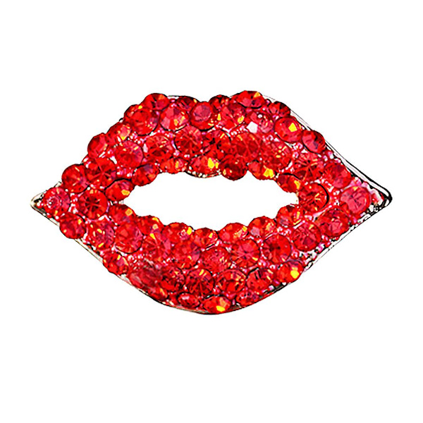 1 st Alloy Bröstnål Metall Brosch Scarf Brosch Pin Red 1.4X2.2X0.2cm