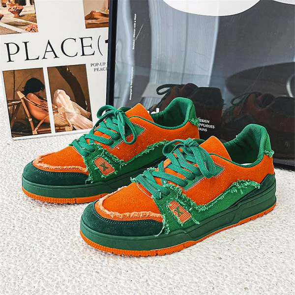 Dam Sneakers Andas Herr Skateboard Skor Löparskor 2Iv09 Orange 37