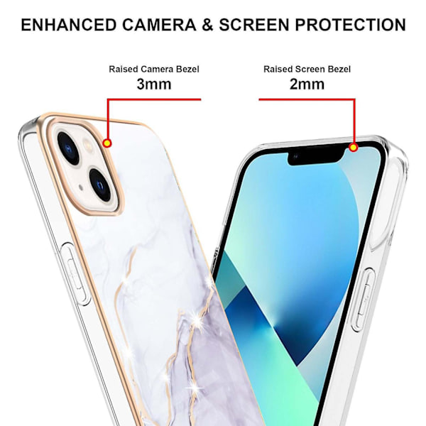 Marmor TPU- case för iPhone 15 Plus White