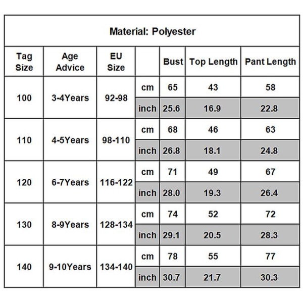 Moana Maui Kostym Pyjamas Set Barn Pojkar Nattklänning Sovkläder Outfit 9-10 Years