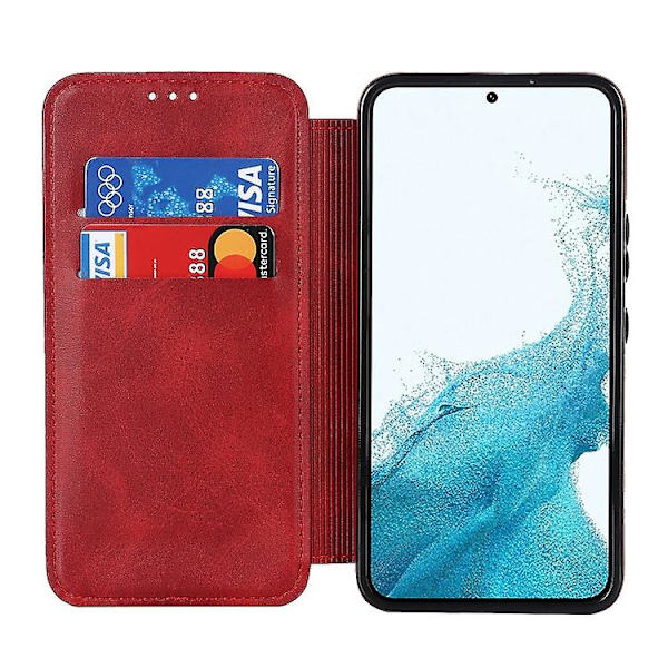 För Samsung Galaxy S22 5g Knight magnetiskt phone case Red