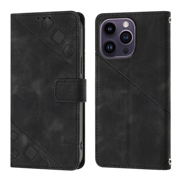 Hudkänsla PU- case för iPhone 15 Pro Black